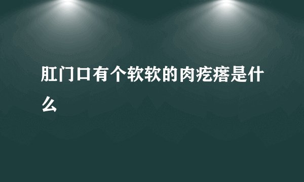 肛门口有个软软的肉疙瘩是什么