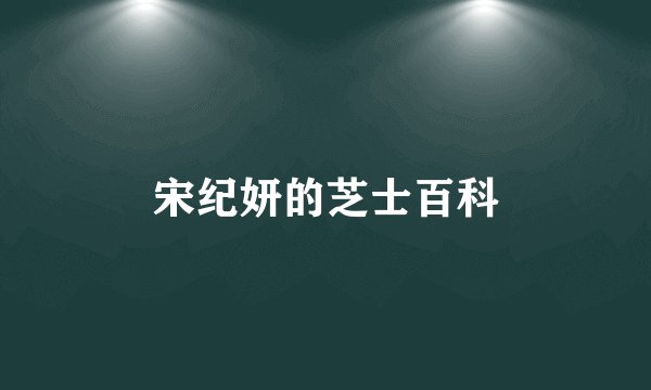 宋纪妍的芝士百科
