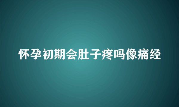 怀孕初期会肚子疼吗像痛经