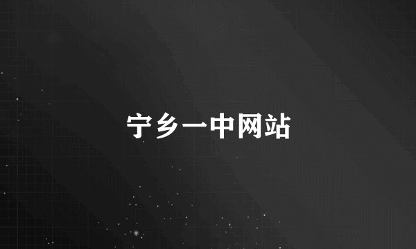 宁乡一中网站
