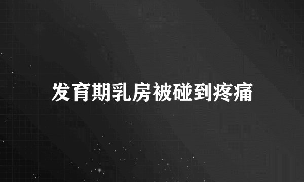 发育期乳房被碰到疼痛