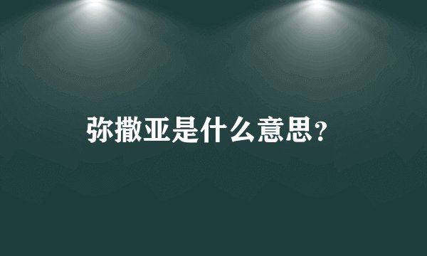 弥撒亚是什么意思?