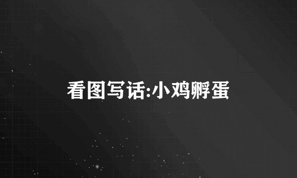 看图写话:小鸡孵蛋