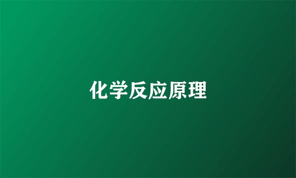 化学反应原理
