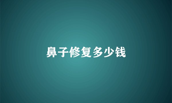 鼻子修复多少钱