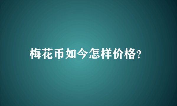 梅花币如今怎样价格?