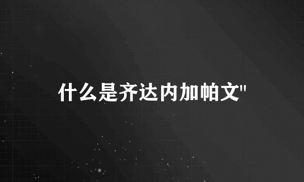 什么是齐达内加帕文