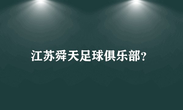 江苏舜天足球俱乐部?