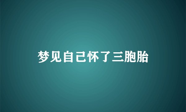 梦见自己怀了三胞胎