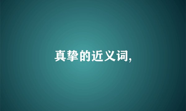 真挚的近义词,