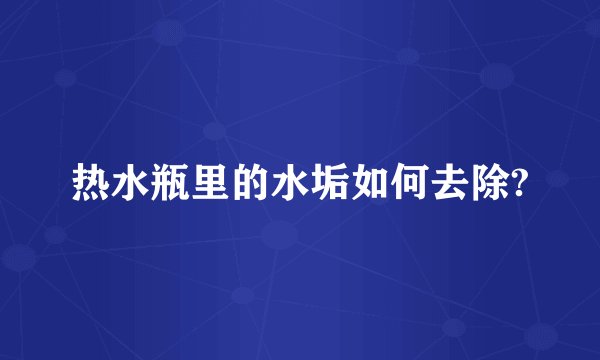 热水瓶里的水垢如何去除?