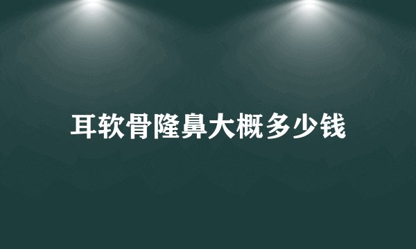 耳软骨隆鼻大概多少钱