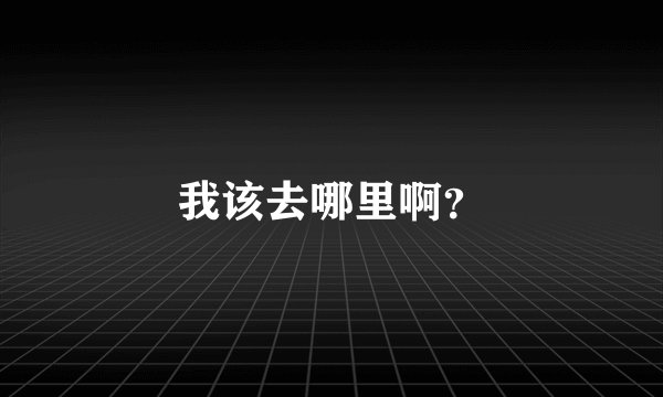 我该去哪里啊?