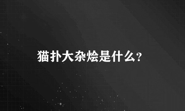 猫扑大杂烩是什么？