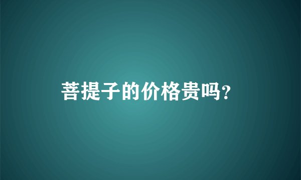 菩提子的价格贵吗?