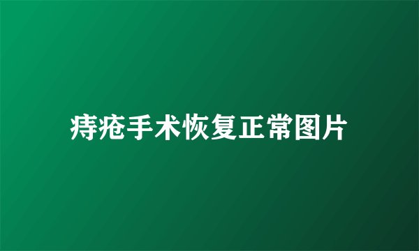 痔疮手术恢复正常图片