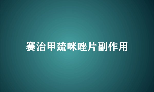 赛治甲巯咪唑片副作用
