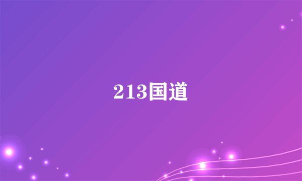 213国道