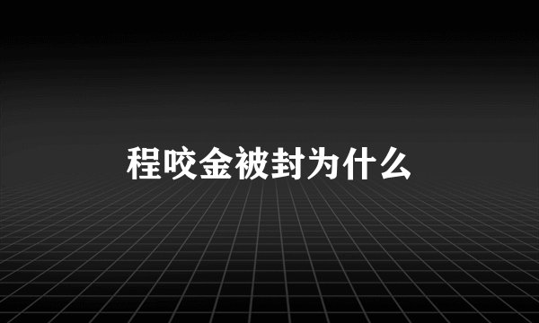 程咬金被封为什么