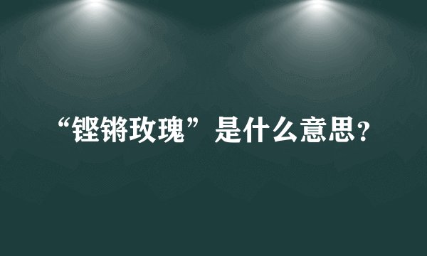 “铿锵玫瑰”是什么意思?