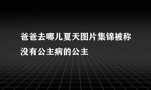 爸爸去哪儿夏天图片集锦被称没有公主病的公主