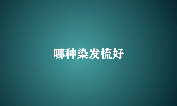 哪种染发梳好