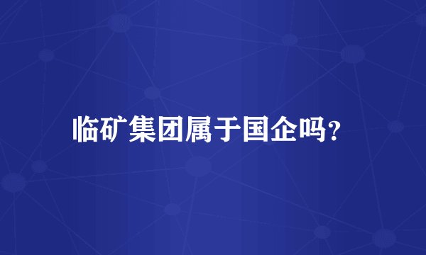 临矿集团属于国企吗？