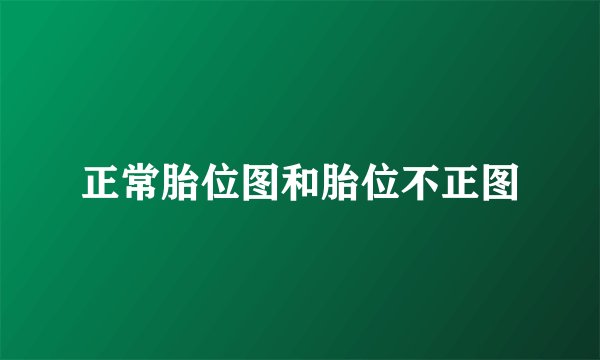 正常胎位图和胎位不正图