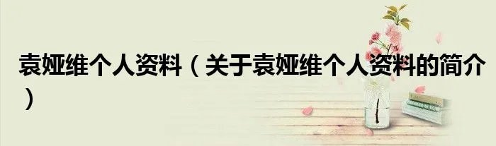 袁娅维个人资料(关于袁娅维个人资料的简介)