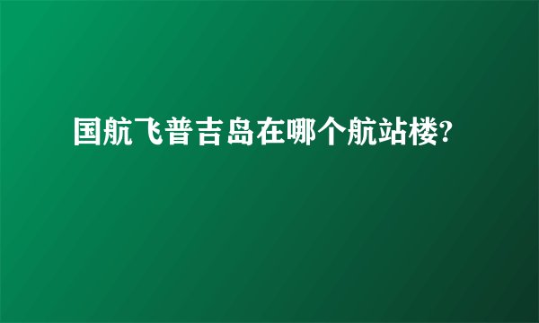 国航飞普吉岛在哪个航站楼?