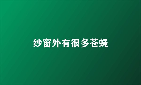 纱窗外有很多苍蝇