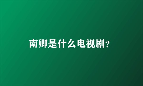 南卿是什么电视剧？