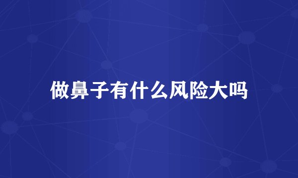 做鼻子有什么风险大吗