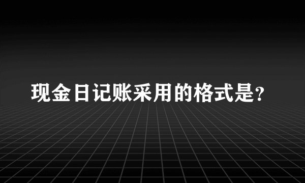 现金日记账采用的格式是？