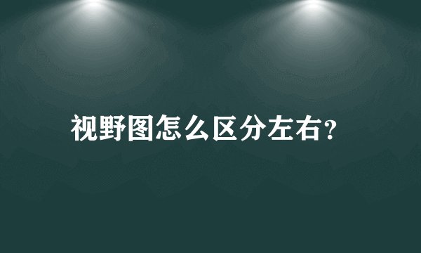 视野图怎么区分左右？