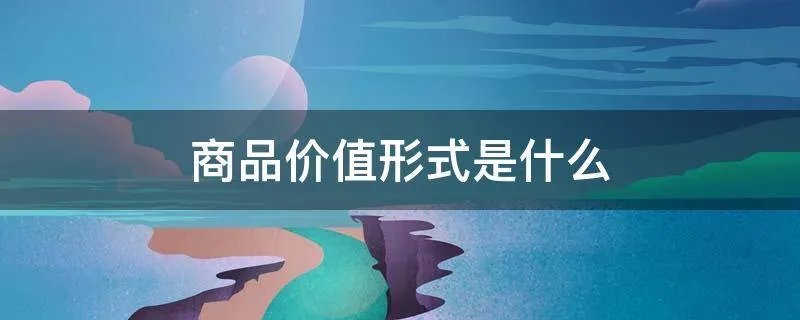 商品价值形式是什么