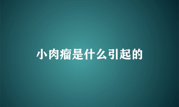 小肉瘤是什么引起的