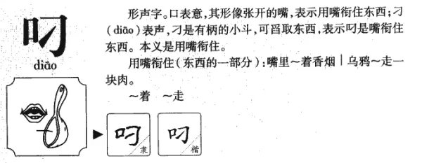 叼组词?