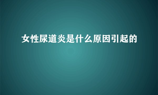 女性尿道炎是什么原因引起的