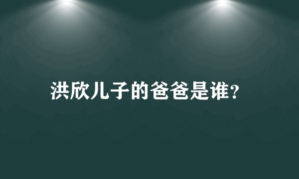 洪欣儿子的爸爸是谁？