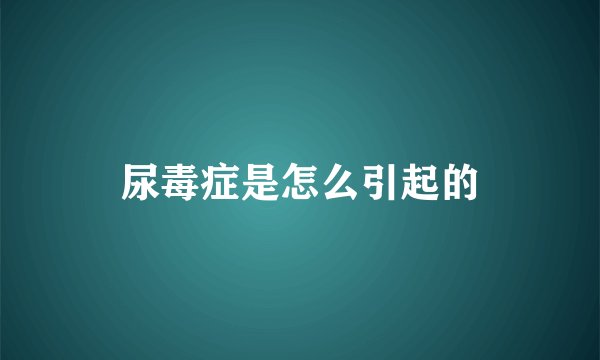 尿毒症是怎么引起的