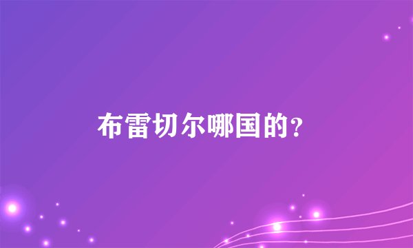 布雷切尔哪国的？