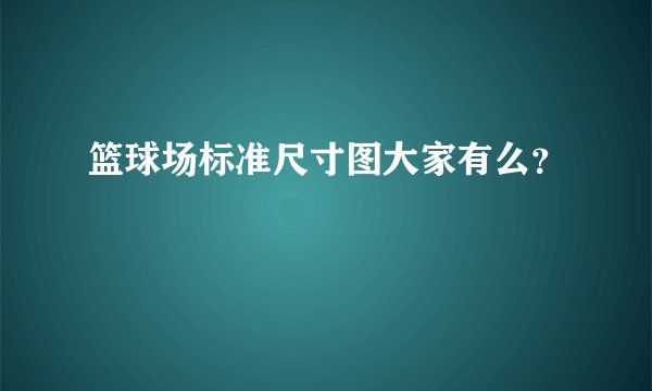 篮球场标准尺寸图大家有么？