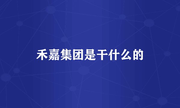 禾嘉集团是干什么的