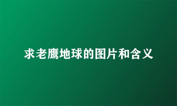 求老鹰地球的图片和含义