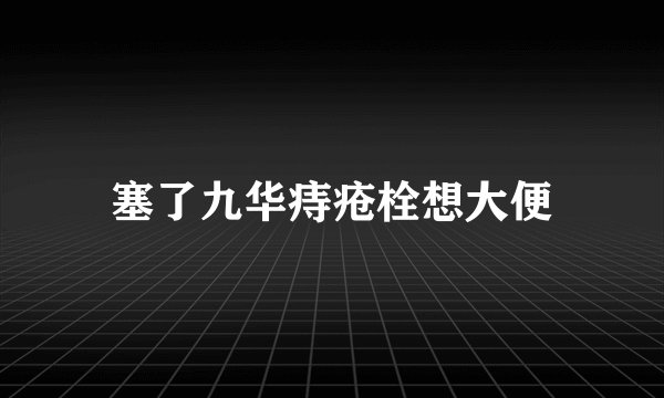 塞了九华痔疮栓想大便