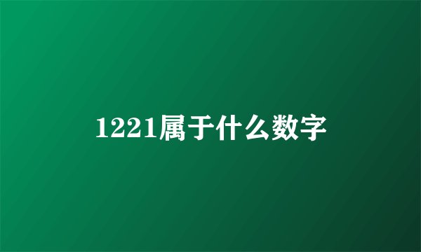 1221属于什么数字