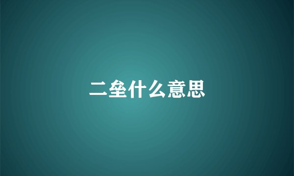 二垒什么意思