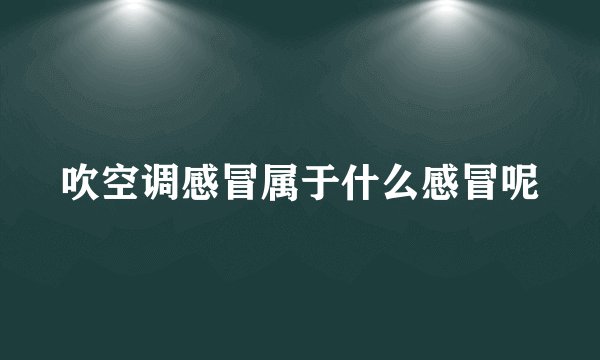 吹空调感冒属于什么感冒呢