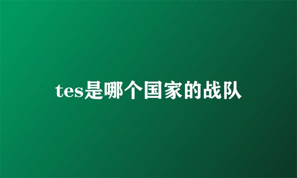 tes是哪个国家的战队